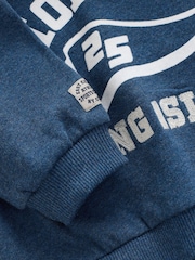 كحلي بخيوط شاحبة - Long Sleeve Printed Hoodie (3mths-7yrs) - صورة 5 من 5