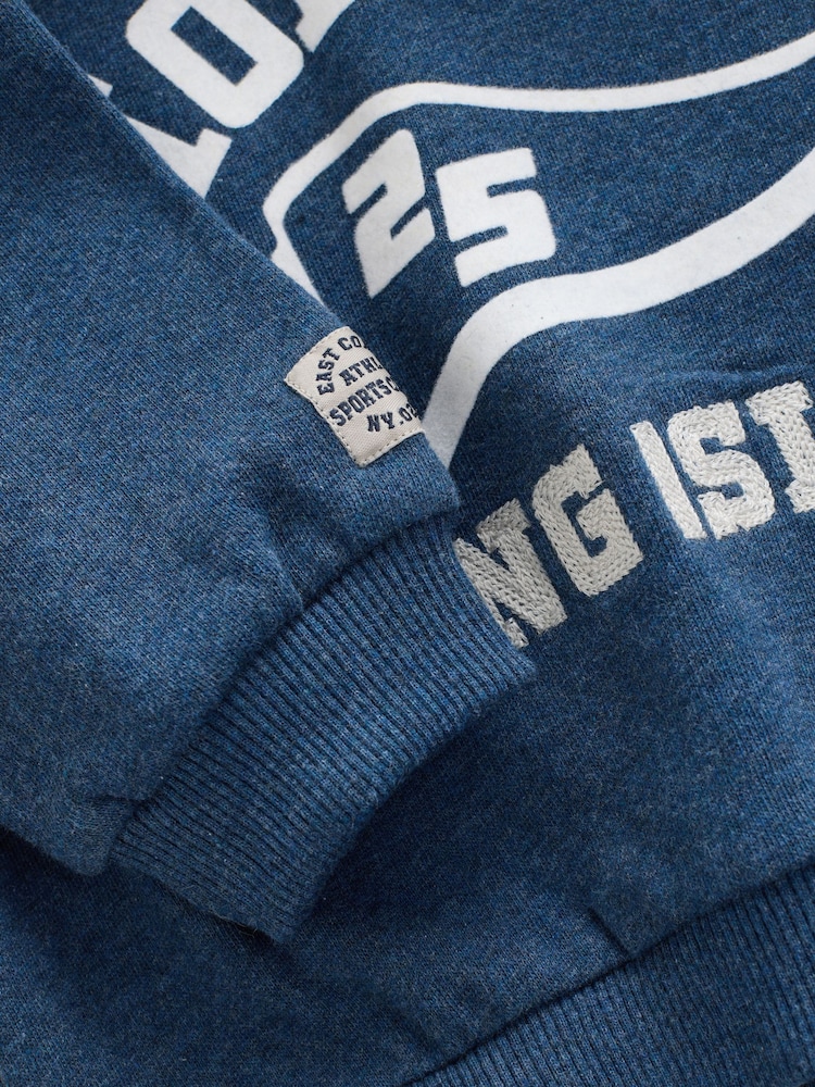 كحلي بخيوط شاحبة - Long Sleeve Printed Hoodie (3mths-7yrs) - صورة 5 من 5