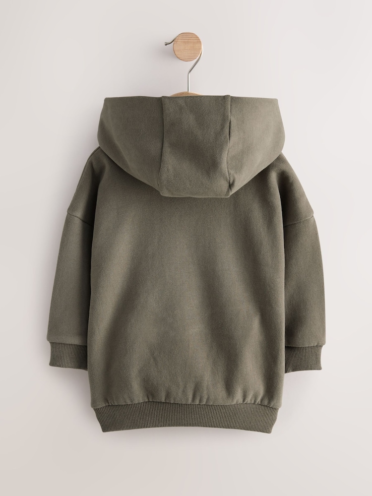Khaki Green Long Sleeve Soft Touch Hoodie (3mths-7yrs) - Image 2 of 5