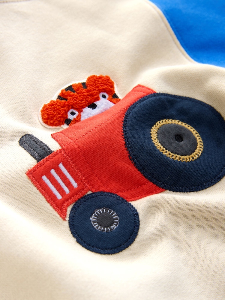 Ecru Colourblock Appliqué Crew Neck Jersey Sweatshirt (3mths-7yrs) - Image 4 of 4