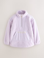 Baker by Ted Baker Lilac Purple Borg Mix Panel Fleece - Image 1 of 9