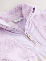 Baker by Ted Baker Lilac Purple Borg Mix Panel Fleece - Image 11 of 16