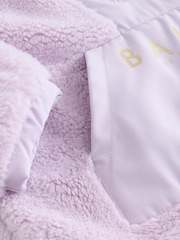 Baker by Ted Baker Lilac Purple Borg Mix Panel Fleece - Image 16 of 16