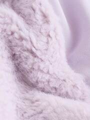Baker by Ted Baker Lilac Purple Borg Mix Panel Fleece - Image 3 of 9