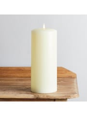 Lights4fun Natural 30cm TruGlow® LED Chapel Candle with Remote - Image 1 of 2