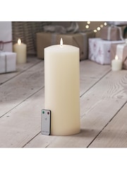 Lights4fun Natural 30cm TruGlow® LED Chapel Candle with Remote - Image 2 of 2