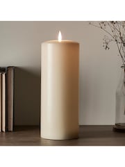 Lights4fun Natural TruGlow® LED Chapel Candle 25cm - Image 1 of 5