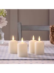 Lights4fun Set of 4 Natural Rechargeable TruGlow Votive Candles - Image 1 of 4