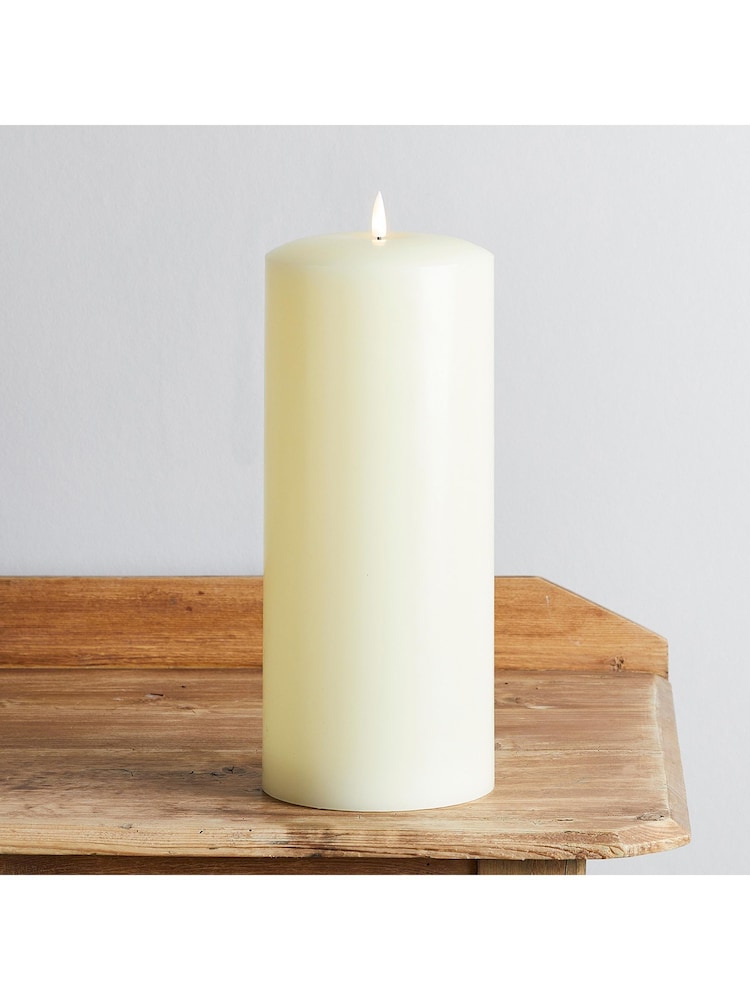 Lights4fun Natural TruGlow® LED Chapel Candle 30cm - Image 1 of 3