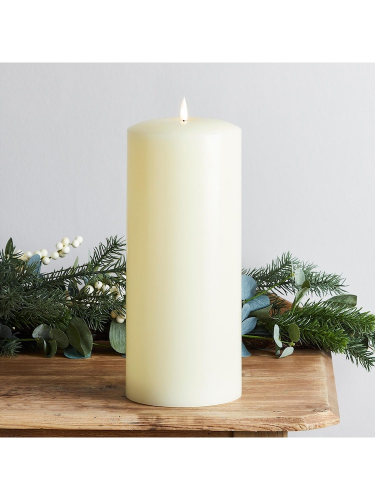 Lights4fun Natural TruGlow® LED Chapel Candle 30cm - Image 2 of 3