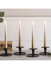 Lights4fun Bronze 4 Ombre TruGlow® LED Taper Candles - Image 1 of 2