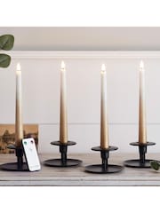 Lights4fun Bronze 4 Ombre TruGlow® LED Taper Candles - Image 2 of 2