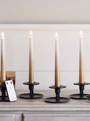 Lights4fun Bronze 4 Ombre TruGlow® LED Taper Candles - Image 3 of 5