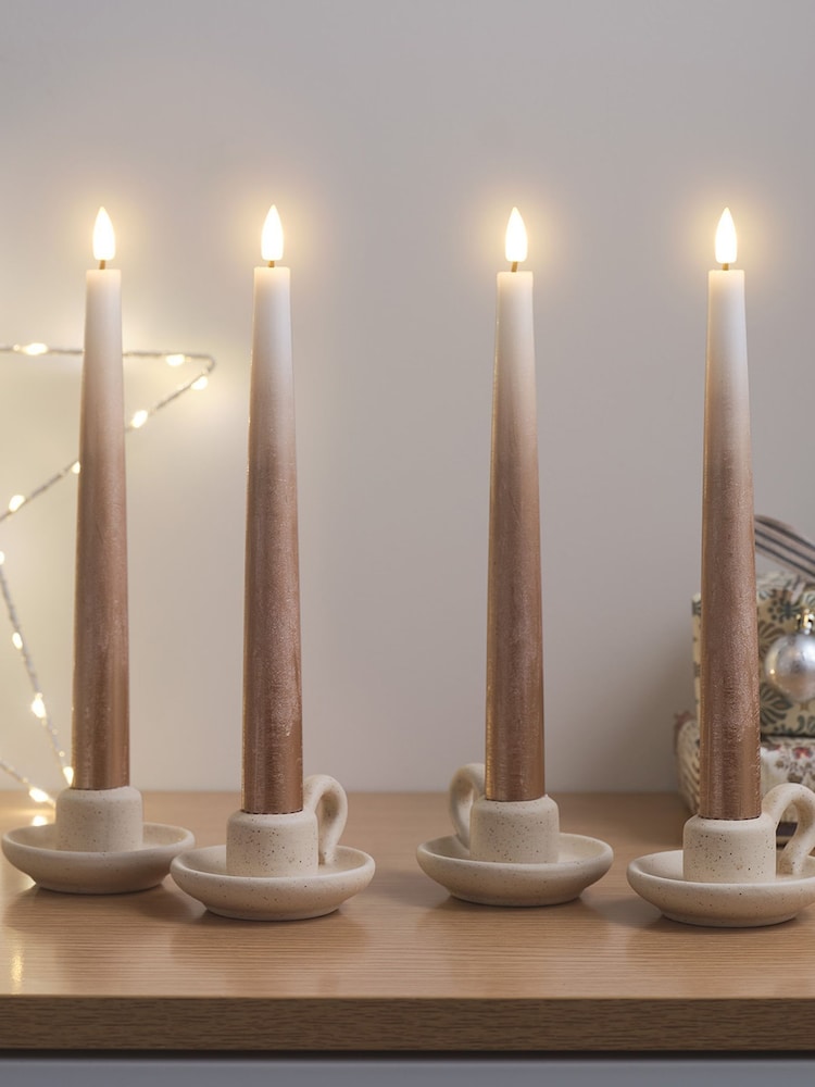Lights4fun Bronze 4 Ombre TruGlow® LED Taper Candles - Image 5 of 5 Lights4fun Bronze 4 Ombre TruGlow® LED Taper Candles - Image 5 of 5