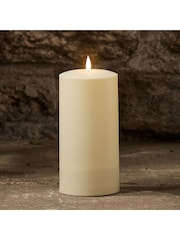 Lights4fun Natural TruGlow® Solar Pillar LED Candle 20cm - Image 1 of 1