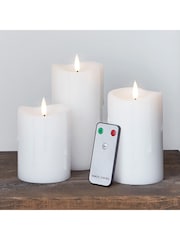 Lights4fun White TruGlow® Dripping Wax LED Candles - Image 1 of 1