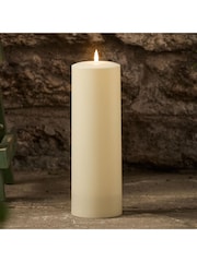 Lights4fun Natural TruGlow® Solar Pillar LED Candle 30cm - Image 1 of 1