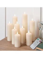 Lights4fun Natural 9 TruGlow® LED Slim Candles With Remote - Image 3 of 3