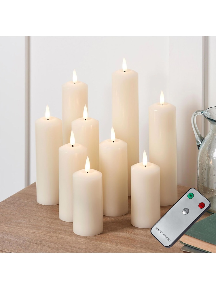 Lights4fun Natural 9 TruGlow® LED Slim Candles With Remote - Image 3 of 3