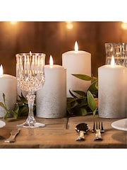 Lights4fun Grey TruGlow® LED Pillar Candle Trio - Image 5 of 5