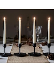 Lights4fun Set of 4 Natural TruGlow Taper Candles With Remote - Image 2 of 3