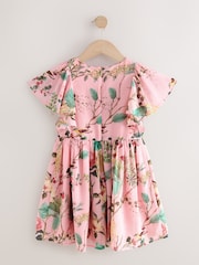 Pink Floral Embellished Occasion Dress (3-16yrs) - Image 2 of 4