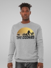 All + Every Grey Mens The Goonies Characters Sunset Silhouette Sweatshirt - Image 1 of 4