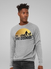 All + Every Grey Mens The Goonies Characters Sunset Silhouette Sweatshirt - Image 2 of 4