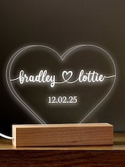 Personalised Love Heart Light by Loveabode - Image 1 of 4