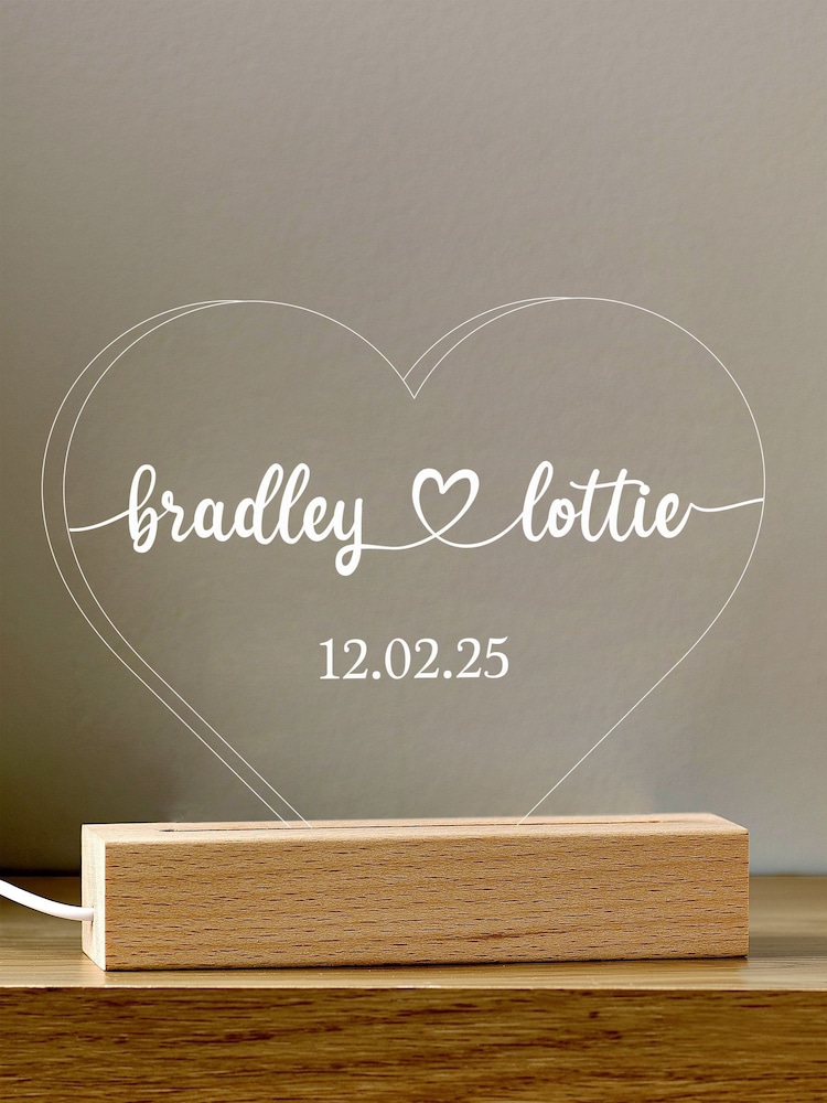 Personalised Love Heart Light by Loveabode - Image 2 of 4