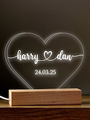 Personalised Love Heart Light by Loveabode - Image 3 of 4
