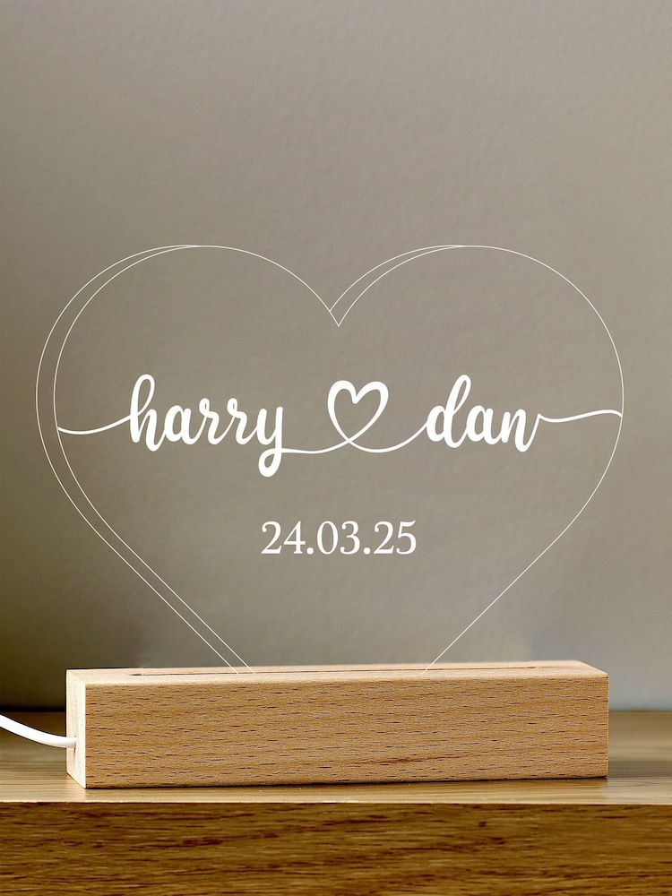 Personalised Love Heart Light by Loveabode - Image 4 of 4