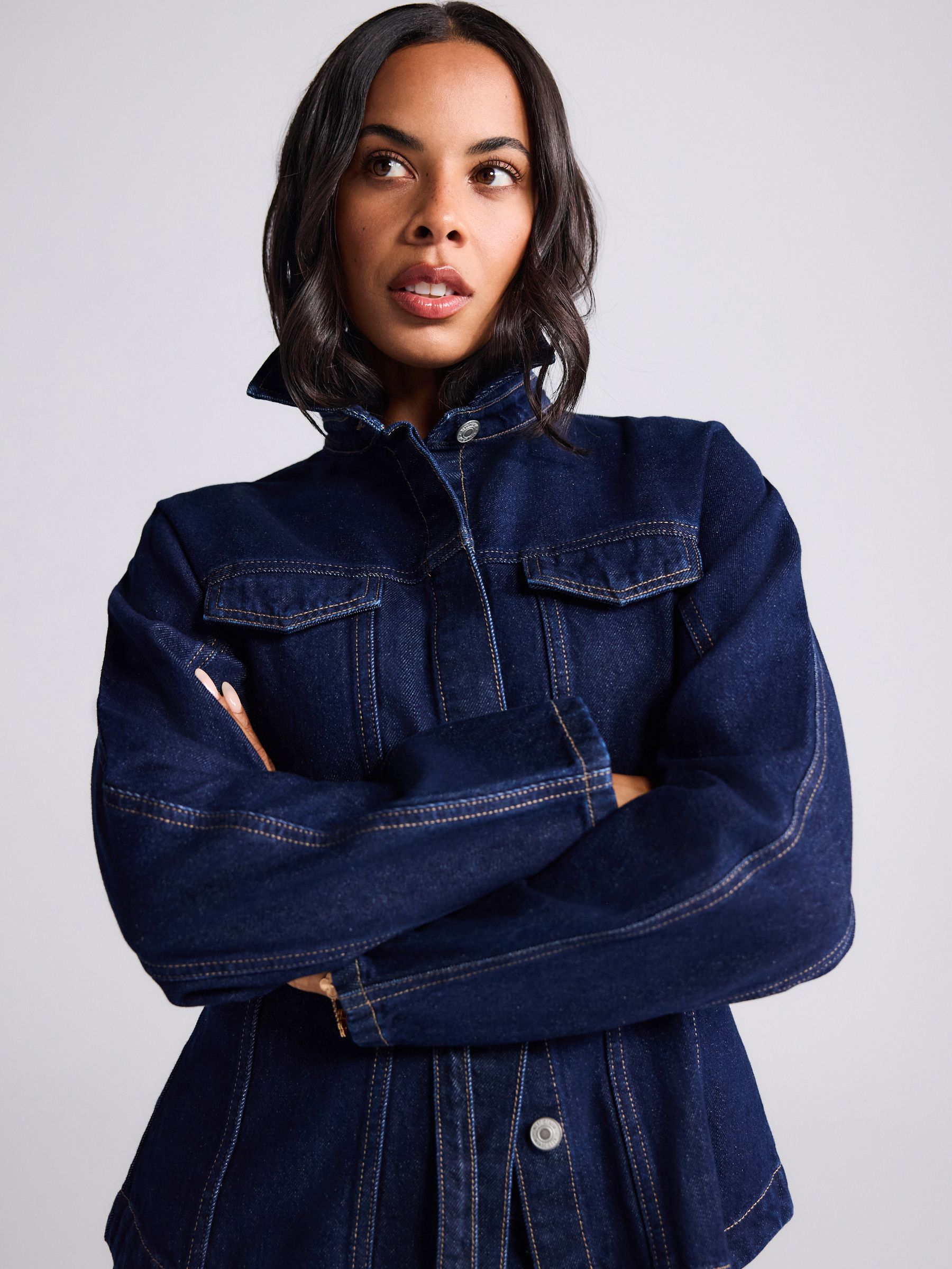Buy Rinse Blue Belted Fitted Denim Jacket from Next Bosnia and