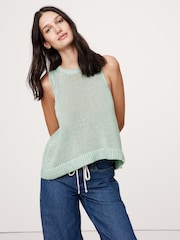 Banana Republic Green Linen Jumper Tank Top - Image 1 of 1