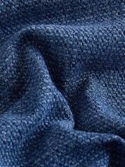 Mid Blue Textured Denim Cropped Check Shirt - Image 7 of 8