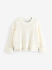Banana Republic White Oversized 100% Linen Knitted Jumper - Image 4 of 7
