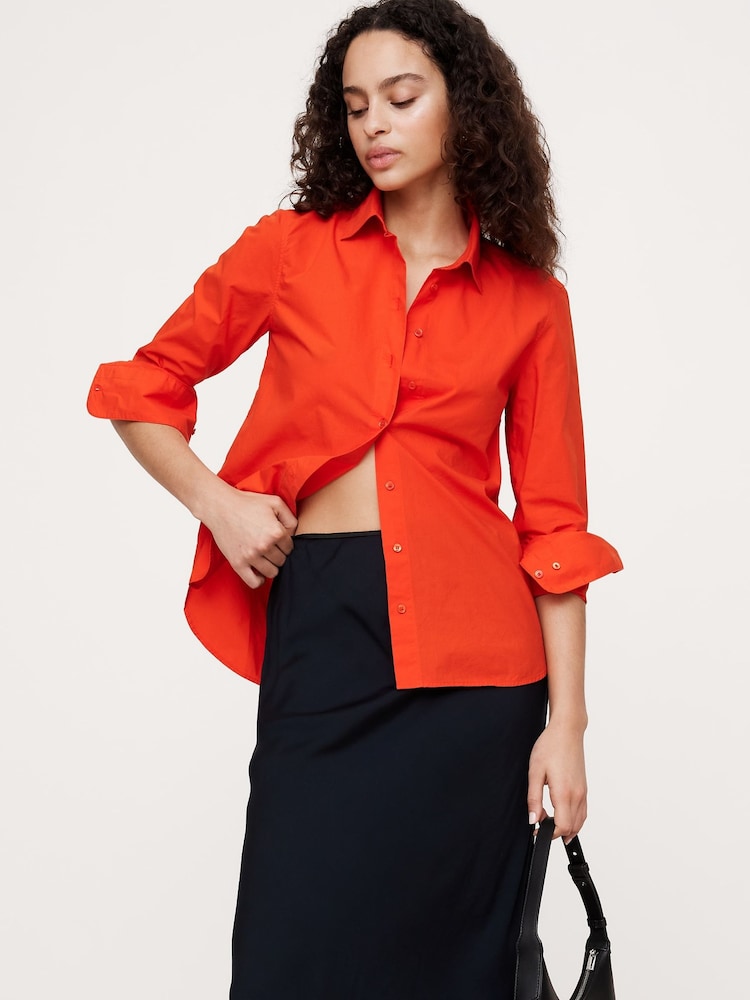 Banana Republic Red The Everyday Linen Shirt - Image 1 of 1