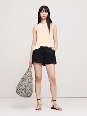 Banana Republic White Linen Jumper Tank Top - Image 3 of 5
