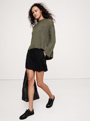 Banana Republic Green Oversized Linen Jumper - Image 1 of 1