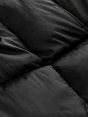 Black Shower Resistant Padded Longline Coat - Image 2 of 4