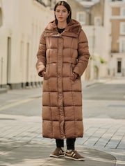 Toffee Shower Resistant Padded Longline Coat - Image 2 of 6