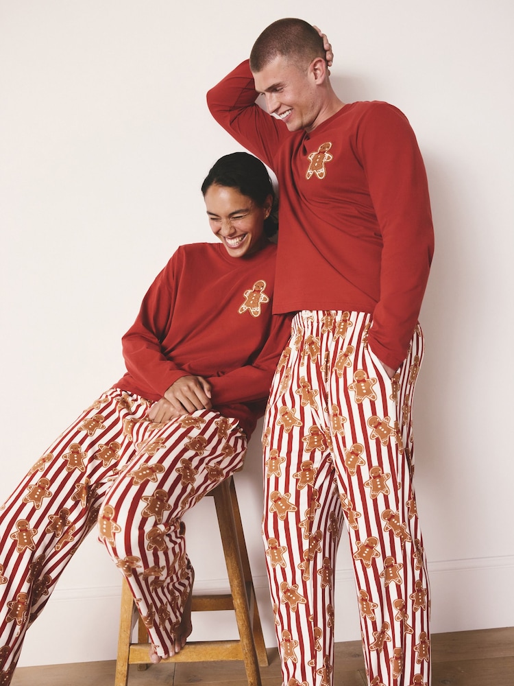 Buy Red Gingerbread Matching Family Christmas Cosy Long Sleeve