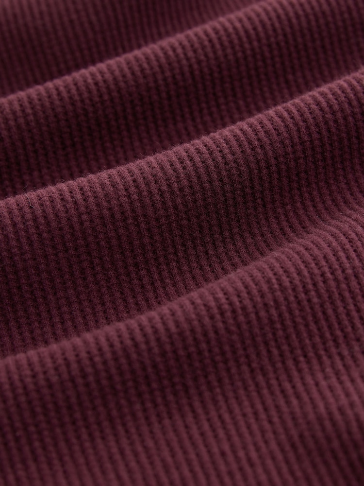 Berry Red Cosy Waffle Long Sleeve Pyjamas - Image 9 of 9