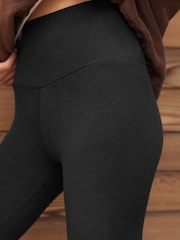 Black Cosy Fleece Leggings - Image 4 of 8