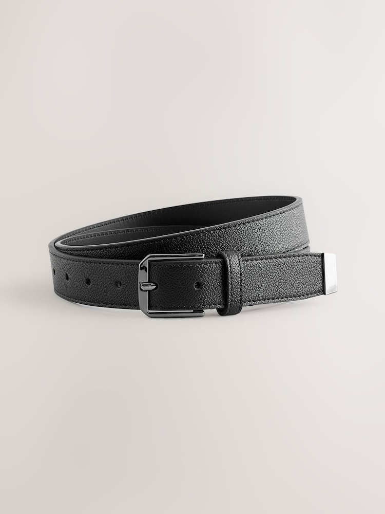Black Faux Leather Belt - Image 1 of 3