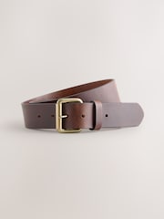 Brown Casual Leather Belt With Roller Buckle - Image 2 of 4