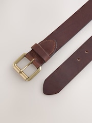 Brown Casual Leather Belt With Roller Buckle - Image 4 of 4