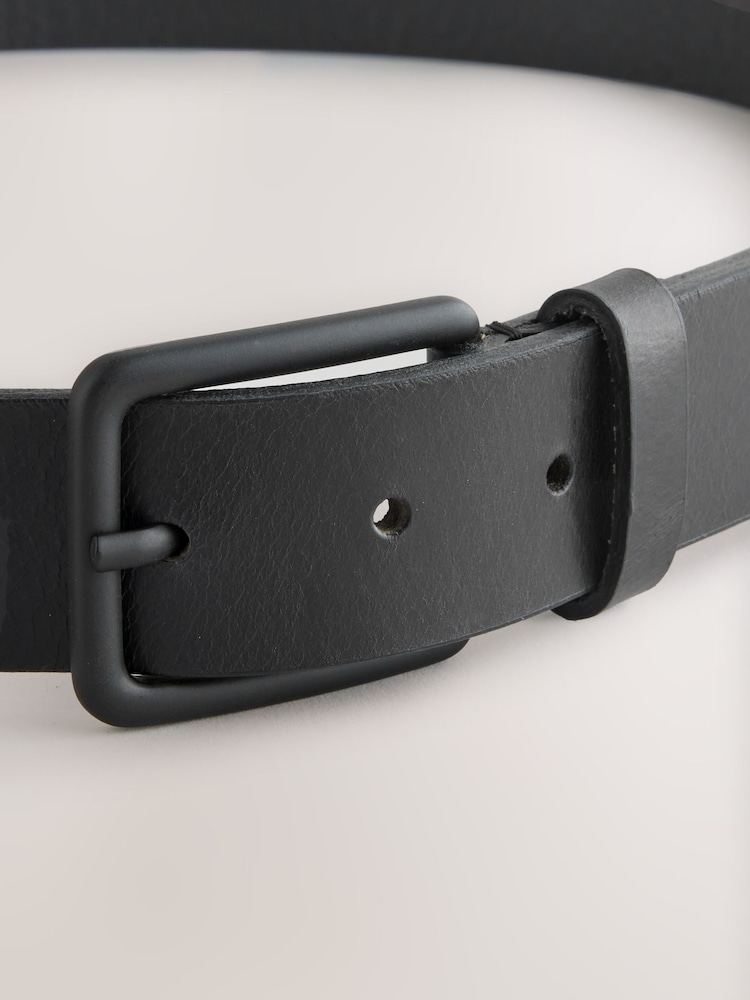Black Casual Leather Belt - Image 3 of 3 Black Casual Leather Belt - Image 3 of 3
