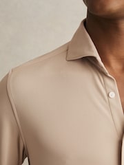 Reiss Stone Bobby Modal-Blend Cutaway-Collar Shirt Regular-Fit - Image 4 of 7