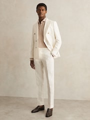 Reiss Mink Bobby Modal Blend Cutaway Collar Shirt - Image 3 of 7